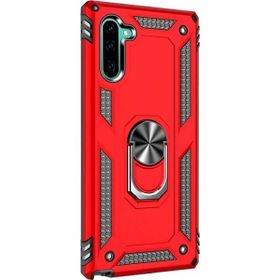 Gpack Samsung Galaxy Note 10 Vega Standlı Yüzüklü Mıknatıslı Kırmızı Cep Telefonu Kılıf