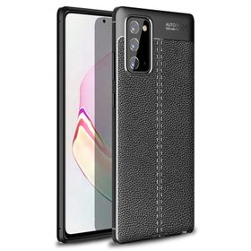 Gpack Samsung Galaxy Note 20 Niss Silikon Deri Görünümlü Siyah Kılıf