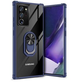 Gpack Samsung Galaxy Note 20 Tank Motta Standlı Yüzüklü Mıknatıslı Lacivert Kılıf