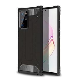 Gpack Samsung Galaxy Note 20 Ultra Tank Motta Standlı Yüzüklü Mıknatıslı Siyah Kılıf