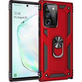 Gpack Samsung Galaxy Note 20 Vega Standlı Yüzüklü Mıknatıslı Full Ekran Kırmızı Kılıf