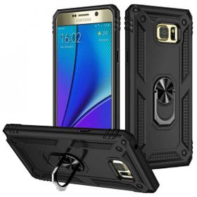 Gpack Samsung Galaxy Note 5 Vega Tank Standlı Yüzüklü Mıknatıslı Kırmızı Kılıf