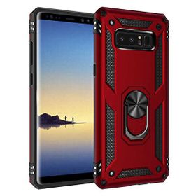 Gpack Samsung Galaxy Note 8 Çift Katmanlı Tank Yüzüklü Mıknatıslı Vega Kapak Kırmızı Cep Telefonu Kılıf