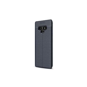 Gpack Samsung Galaxy Note 9 Niss Deri Görünüm Lacivert Silikon Kılıf