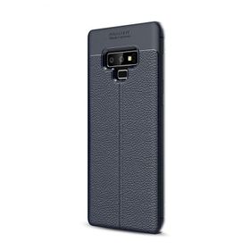 Gpack Samsung Galaxy Note 9 Niss Deri Görünüm Lacivert Silikon Kılıf