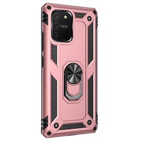 Gpack Samsung Galaxy S10 Lite Koko Tank Koruma Standlı Yüzüklü Mıknatıslı Bronz Kılıf