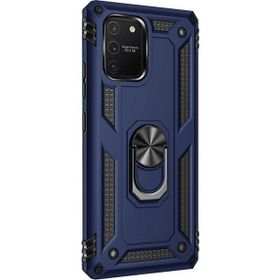 Gpack Samsung Galaxy S10 Lite Koko Tank Koruma Standlı Yüzüklü Mıknatıslı Lacivert Kılıf