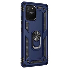 Gpack Samsung Galaxy S10 Lite Koko Tank Koruma Standlı Yüzüklü Mıknatıslı Lacivert Kılıf