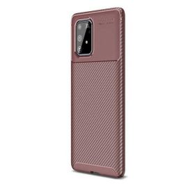 Gpack Samsung Galaxy S10 Lite Negro Karbon Dizayn Kahverengi Silikon Cep Telefonu Kılıf