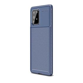 Gpack Samsung Galaxy S10 Lite Negro Karbon Dizayn Lacivert Silikon Cep Telefonu Kılıf