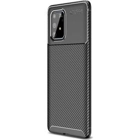 Gpack Samsung Galaxy S10 Lite Negro Karbon Dizayn Siyah Silikon Cep Telefonu Kılıf