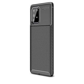 Gpack Samsung Galaxy S10 Lite Negro Karbon Dizayn Siyah Silikon Cep Telefonu Kılıf