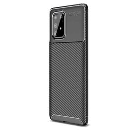 Gpack Samsung Galaxy S10 Lite Negro Karbon Dizayn Siyah Silikon Cep Telefonu Kılıf
