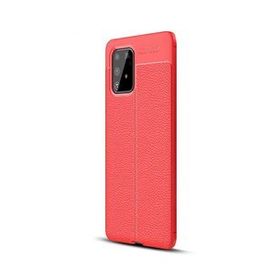 Gpack Samsung Galaxy S10 Lite Niss Deri Görünümlü Kırmızı Silikon Cep Telefonu Kılıf