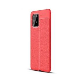 Gpack Samsung Galaxy S10 Lite Niss Deri Görünümlü Kırmızı Silikon Cep Telefonu Kılıf