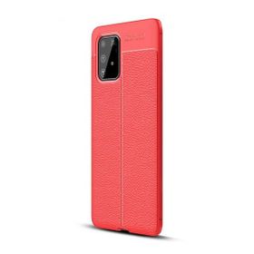 Gpack Samsung Galaxy S10 Lite Niss Deri Görünümlü Kırmızı Silikon Cep Telefonu Kılıf