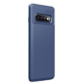 Gpack Samsung Galaxy S10 Negro Karbon Dizayn Kahverengi Silikon Kılıf