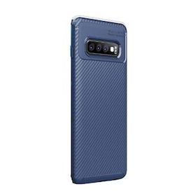 Gpack Samsung Galaxy S10 Negro Karbon Dizayn Kahverengi Silikon Kılıf