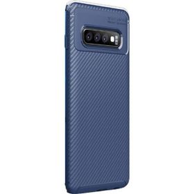 Gpack Samsung Galaxy S10 Negro Karbon Dizayn Lacivert Silikon Kılıf