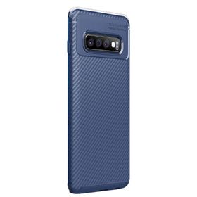 Gpack Samsung Galaxy S10 Negro Karbon Dizayn Lacivert Silikon Kılıf