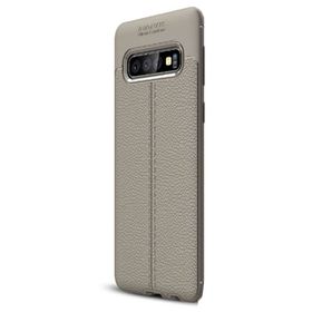 Gpack Samsung Galaxy S10 Niss Deri Görünümlü Kırmızı Silikon Kılıf