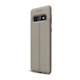 Gpack Samsung Galaxy S10 Niss Deri Görünümlü Kırmızı Silikon Kılıf