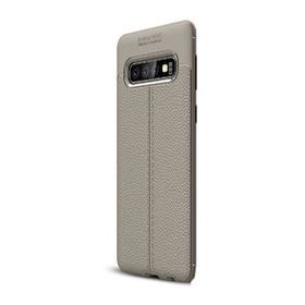 Gpack Samsung Galaxy S10 Niss Deri Görünümlü Kırmızı Silikon Kılıf