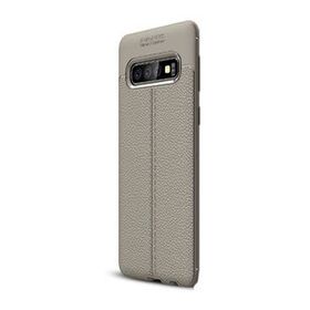 Gpack Samsung Galaxy S10 Niss Deri Görünümlü Kırmızı Silikon Kılıf