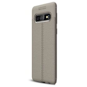 Gpack Samsung Galaxy S10 Niss Deri Görünümlü Kırmızı Silikon Kılıf