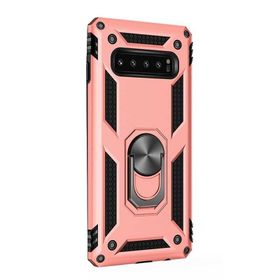 Gpack Samsung Galaxy S10 Vega Standlı Yüzüklü Mıknatıslı Kırmızı Kılıf
