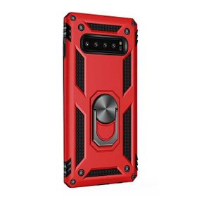 Gpack Samsung Galaxy S10 Vega Standlı Yüzüklü Mıknatıslı Kırmızı Kılıf