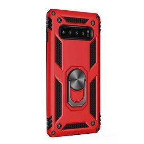 Gpack Samsung Galaxy S10 Vega Standlı Yüzüklü Mıknatıslı Kırmızı Kılıf
