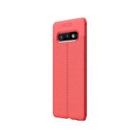 Gpack Samsung Galaxy S10E Niss Deri Görünümlü Kırmızı Silikon Kılıf