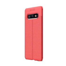 Gpack Samsung Galaxy S10E Niss Deri Görünümlü Kırmızı Silikon Kılıf