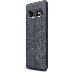 Gpack Samsung Galaxy S10E Niss Deri Görünümlü Lacivert Silikon Kılıf
