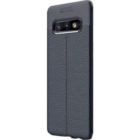 Gpack Samsung Galaxy S10E Niss Deri Görünümlü Lacivert Silikon Kılıf