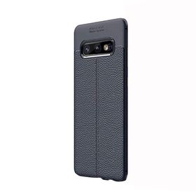 Gpack Samsung Galaxy S10E Niss Deri Görünümlü Lacivert Silikon Kılıf