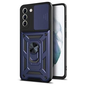 Gpack Samsung Galaxy S20 FE Tank Aramid Sürgülü Vega Yüzüklü Lacivert Kılıf