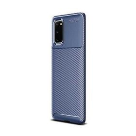 Gpack Samsung Galaxy S20+ Plus Negro Karbon Dizayn Silikon Kahverengi Kılıf