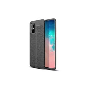 Gpack Samsung Galaxy S20+ Plus Niss Silikon Deri Görünümlü Lacivert Kılıf