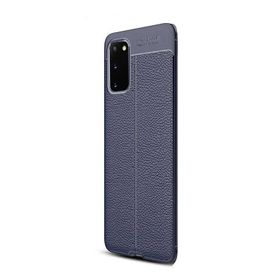 Gpack Samsung Galaxy S20+ Plus Niss Silikon Deri Görünümlü Lacivert Kılıf