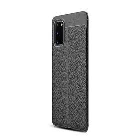 Gpack Samsung Galaxy S20+ Plus Niss Silikon Deri Görünümlü Siyah Kılıf