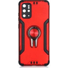 Gpack Samsung Galaxy S20+ Plus Tank Koruma Vega Standlı Yüzüklü Mıknatıslı Kırmızı Kılıf