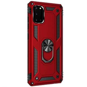 Gpack Samsung Galaxy S20+ Plus Tank Koruma Vega Standlı Yüzüklü Mıknatıslı Kırmızı Kılıf