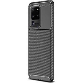 Gpack Samsung Galaxy S20 Ultra Negro Karbon Dizayn Silikon Siyah Kılıf