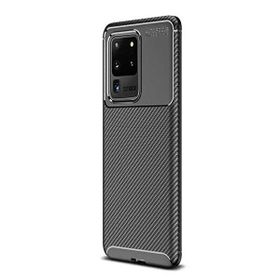 Gpack Samsung Galaxy S20 Ultra Negro Karbon Dizayn Silikon Siyah Kılıf