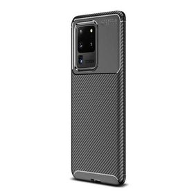 Gpack Samsung Galaxy S20 Ultra Negro Karbon Dizayn Silikon Siyah Kılıf