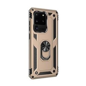Gpack Samsung Galaxy S20 Ultra Tank Koruma Vega Standlı Yüzüklü Mıknatıslı Kırmızı Cep Telefonu Kılıfı