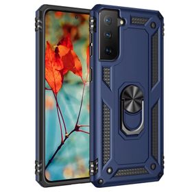 Gpack Samsung Galaxy S21 Plus 5G Tank Koruma Vega Standlı Yüzüklü Mıknatıslı Lacivert Kılıf