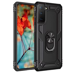 Gpack Samsung Galaxy S21 Plus 5G Tank Koruma Vega Standlı Yüzüklü Mıknatıslı Siyah Kılıf